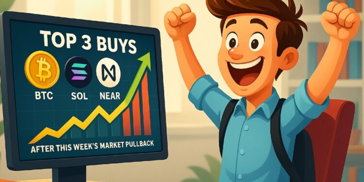Bitcoin, Solana and NEAR Lead Top 3 Buys After This Week’s Market Pullback