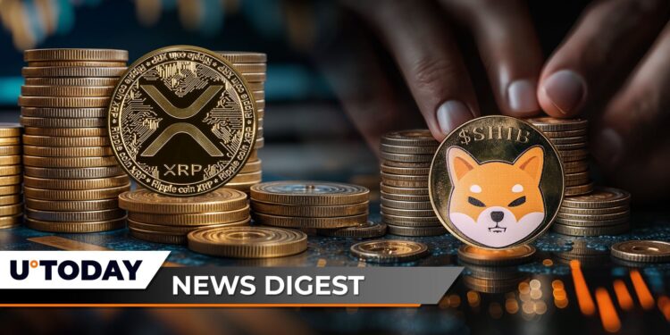 $415 Million XRP Transfer Stuns Ledger, Shiba Inu (SHIB) Faces Brutal Test, Dogecoin Records Biggest 3,745% Liquidation Imbalance — Crypto News Digest