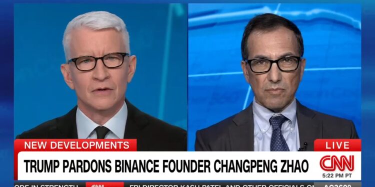 “It’s a very odd arrangement”: New York Times investigative reporter Eric Lipton talks about the financial ties between Binance, whose founder was just pardoned by President Trump, and World Liberty Financial, the crypto firm co-founded by President Trump’s family.