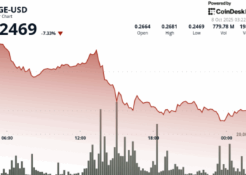 Dogecoin Plunges 8% Before Whale Buying Stabilizes at DOGE Prices $0.25