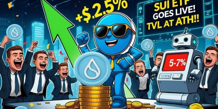 Sui (SUI) Price Prediction: Sui ETF Filing with Staking Model Triggers 2.5% Surge as DeFi TVL Hits All-Time High and Bullish Reversal Looms
