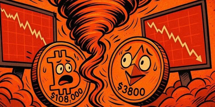 Bitcoin Near $108K, Ethereum at $3,800: What’s Behind the Latest Crypto Drop?