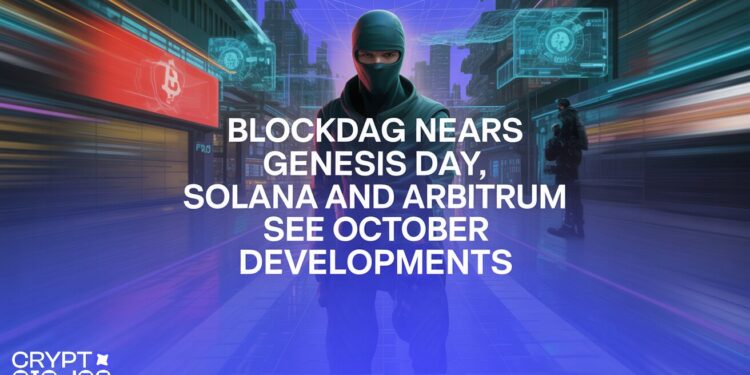 BlockDAG Nears Genesis Day, Solana and Arbitrum See October Developments