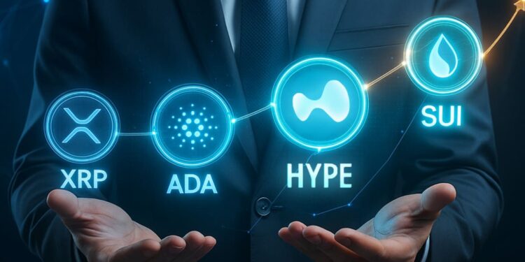 XRP and Cardano Drop as Smart Money Moves Into HYPE and SUI