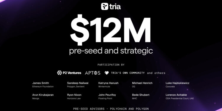 Tria secures $12 Million to Become Top Self-Custodial Neobank and Payment Platform for Humans and AI