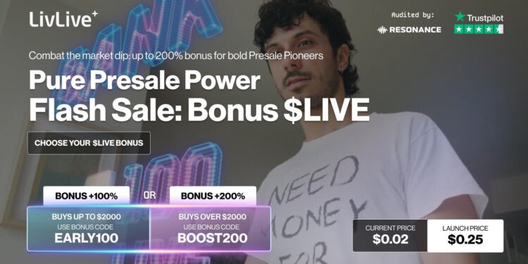 Whales Exit Cardano and Hyperliquid to Join LivLive With 200% Limited Time Flash Sale: The Best Crypto to Buy Today