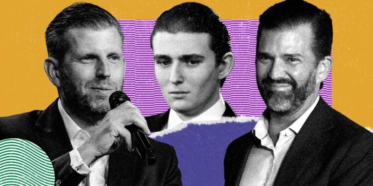 Don Jr., Eric and Barron Trump