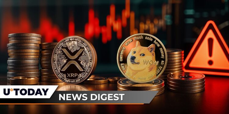 XRP Now Offered by Vanguard, Bitcoin Price on the Verge of 40% Crash, Dogecoin Prints 528,408% Liquidation Imbalance – Crypto News Digest