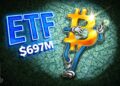 Bitcoin ETFs Attract $697M in Second Trading Day of 2026