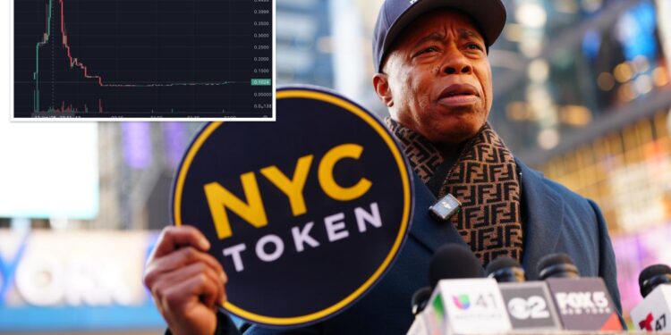 Investors call crypto coin backed by ex-NYC Mayor Eric Adams a scam after currency rapidly drops in value