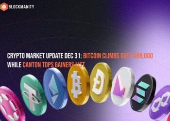 Crypto Market Update Dec 31: Bitcoin Climbs Over $88,000 While Canton Tops Gainers List