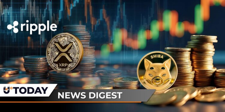 U.Today Crypto Digest: Ripple Snatches Major Partnership in $5 Trillion Pool, XRP Defies Death Sentence, Shiba Inu Avoids BTC Selling Pressure