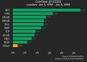 SUI Gains 5.5% as Index Moves Higher