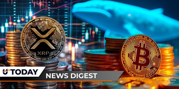 U.Today Crypto Digest: XRP Hits Insane 8,700% Liquidation Imbalance, $500 Million BTC Whale Awakents to Dump, Shiba Inu (SHIB) Bulls Lose Control