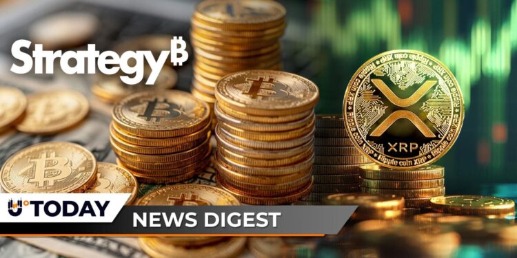 XRP Hits Insane 8,700% Liquidation Imbalance, Ripple Snatches Major Banking Partnership, Saylor’s Strategy Buying BTC Again, SHIB Volume Collapses — Top Weekly Crypto News