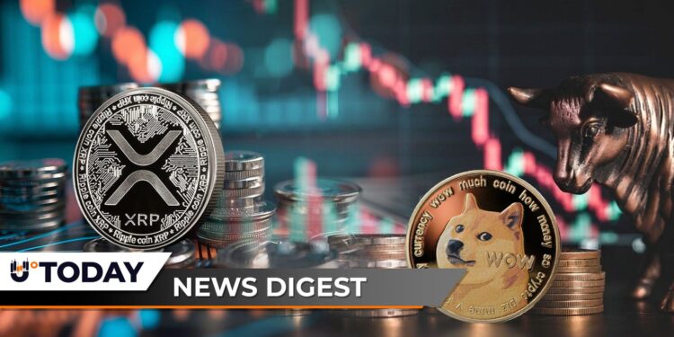 U.Today Crypto Digest: Ripple CTO Emeritus Calls Out Logan Paul, Dogecoin Hits 12,928% Liquidation Imbalance, XRP Burn Rate Falls 75%