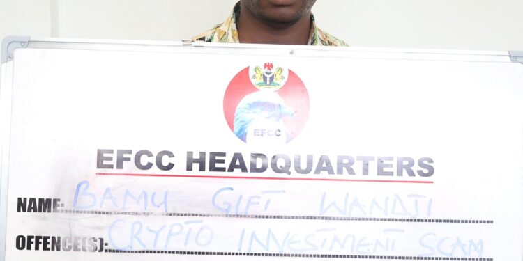Crypto Investor Bamu Gift Wandji of Polyfarm in EFCC Custody