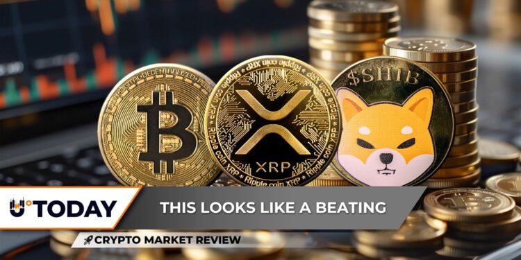 Crypto Market Review: XRP in Deep $1 Waters, Shiba Inu (SHIB) — Worst Price Nosedive of 2026, Is Bitcoin (BTC) in Danger of Hitting $50,000?