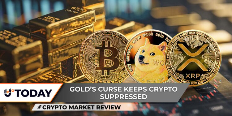 Crypto Market Review: Bitcoin (BTC) vs. Gold Unfolding Now, XRP Hits Price Ceiling, Analyzing Dogecoin’s (DOGE) Chances to Enter Price Recovery This Month