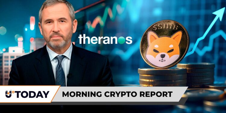Morning Crypto Report: Ripple CEO Says ‘Not True’ to Theranos Founder Elizabeth Holmes, Shiba Inu (SHIB) Sees 71% Increase in Trading Activity After New ‘Easter Egg’ Appears, Tom Lee Reveals ‘Crypto Winter’ Prediction for 2026