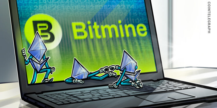 Bitmine’s Ether Holdings Reach 4.6M ETH, About 3.8% of Supply