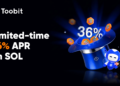 Toobit Adds 36% APR on Solana (SOL) to High-Yield Earn Series