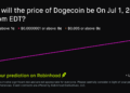 Dogecoin price on Jul 1, 2026 at 11pm EDT Crypto Prediction Market – Robinhood