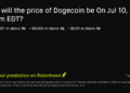 Dogecoin price on Jul 10, 2026 at 3pm EDT Crypto Prediction Market – Robinhood