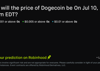 Dogecoin price on Jul 10, 2026 at 8pm EDT Crypto Prediction Market – Robinhood