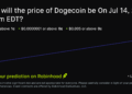 Dogecoin price on Jul 14, 2026 at 2am EDT Crypto Prediction Market – Robinhood
