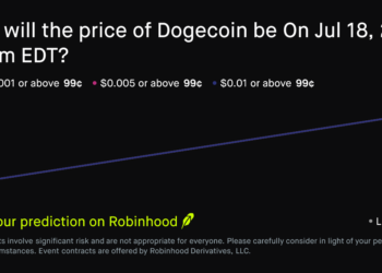 Dogecoin price on Jul 18, 2026 at 9pm EDT Crypto Prediction Market – Robinhood