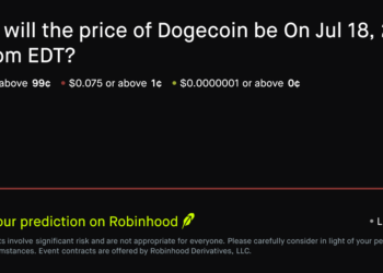 Dogecoin price on Jul 18, 2026 at 11pm EDT Crypto Prediction Market – Robinhood
