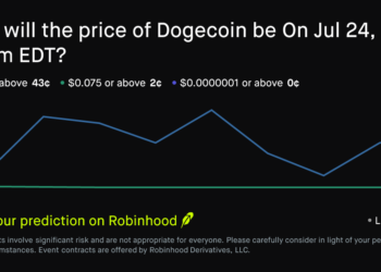 Dogecoin price on Jul 24, 2026 at 4am EDT Crypto Prediction Market – Robinhood