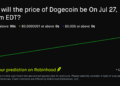 Dogecoin price on Jul 27, 2026 at 7pm EDT Crypto Prediction Market – Robinhood