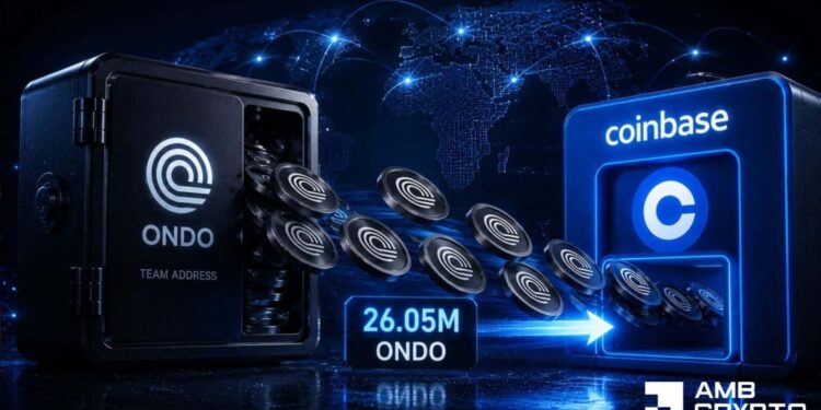 ONDO team-linked wallet sends 26M tokens to Coinbase – Sell-off next?