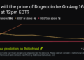 Dogecoin price on Aug 16, 2026 at 12pm EDT Crypto Prediction Market – Robinhood