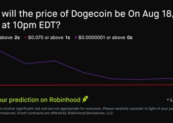 Dogecoin price on Aug 18, 2026 at 10pm EDT Crypto Prediction Market – Robinhood