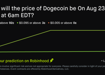 Dogecoin price on Aug 23, 2026 at 6am EDT Crypto Prediction Market – Robinhood