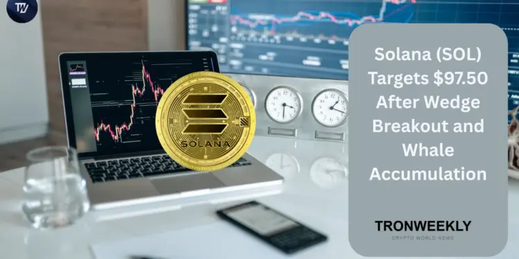 Solana (SOL) Targets $97.50 After Wedge Breakout And Whale Accumulation