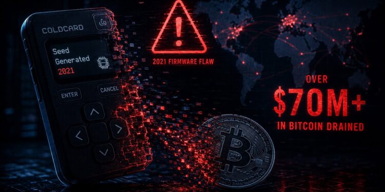 The Coldcard Hack: How a 2021 Firmware Flaw Drained Over $70 Million in Bitcoin