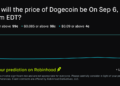 Dogecoin price on Sep 6, 2026 at 2pm EDT Crypto Prediction Market – Robinhood