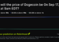 Dogecoin price on Sep 17, 2026 at 9am EDT Crypto Prediction Market – Robinhood