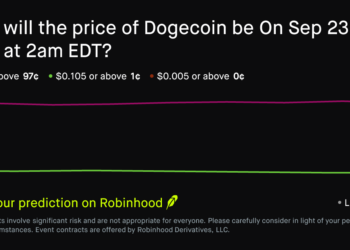 Dogecoin price on Sep 23, 2026 at 2am EDT Crypto Prediction Market – Robinhood