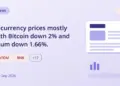 Cryptocurrency prices mostly fall, with Bitcoin… – Pluang