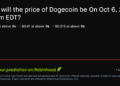 Dogecoin price on Oct 6, 2026 at 4am EDT Crypto Prediction Market – Robinhood
