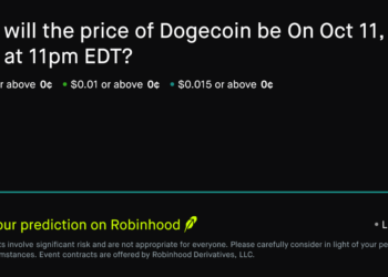 Dogecoin price on Oct 11, 2026 at 11pm EDT Crypto Prediction Market – Robinhood
