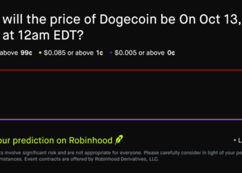 Dogecoin price on Oct 13, 2026 at 12am EDT Crypto Prediction Market – Robinhood