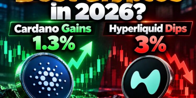 Best Cryptos in 2026? Cardano Gains 1.3%, Hyperliquid Dips 3% as
