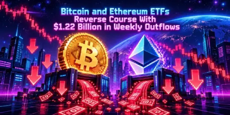 Bitcoin Ethereum ETFs Shed $1.22B in Weekly Outflows